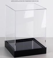 Présentoir en plexiglas avec support en acrylique hautement transparent, étui étanche à la poussière, boîte de rangement en acrylique
