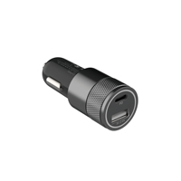 Charger Mobil Cepat 32W dari Aluminium Alloy, Pengisi Daya Ponsel Cepat dengan Fungsi Pemantauan Tegangan 12-24V