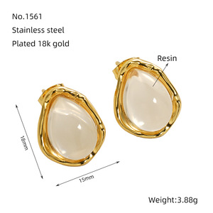 Nuovi Orecchini a Perno in Resina Geometrici Irregolari Versatili 2025 – Stile Lusso Leggero, Alta Gamma, Popolari <span class=keywords><strong>Online</strong></span>, Eleganti da Donna - Product Image 6