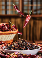 Poudre de piment grillé traditionnelle authentique 208g, spécial piment rouge du Guizhou, riche et épicé, idéal pour trempettes et cuisson