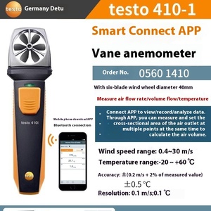 Anémomètre sans fil Testo 410-1 avec écran LCD, mesure de vitesse, instruments de mesure 405-V/405I, Testo 410-1 - Product Image 3