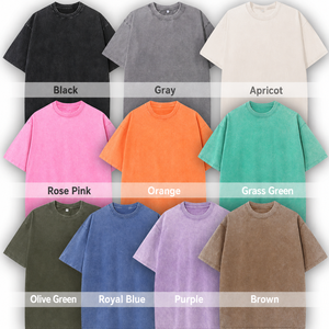 Camiseta Vintage Extra Grande Personalizada, de Algodón Grueso, con Estampado Gráfico, Ropa Urbana Lavada - Product Image 5