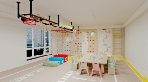 Houten kindersportgym, thuis workout apparatuur, ladder, wandklimrek, fitness gymnastiek voor kinderen - binnen oefening - Product Image 5