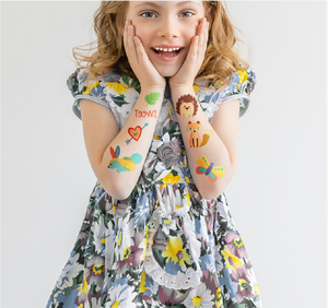 Nicro Cartoon Animals Wild Jungle Woodland Forest Lion giraffa Elephant Tattoo Dragon tatuaggio temporaneo per bambini bomboniere di compleanno - Product Image 4