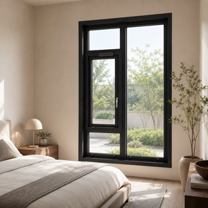 Finestre in <span class=keywords><strong>Alluminio</strong></span> Premium Personalizzate con Telaio Sottile Nero Opaco e Doppio Vetro ad Alta Sicurezza per Case di Lusso Moderne - Product Image 1