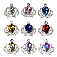 Nouveau écologique bricolage coque de téléphone décorations goutte d'eau pierre précieuse couronne à la main strass voiture cheveux sac résine accessoires boucle