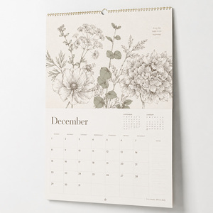 Wholesale Full Color Custom Design 2026 2027 New Yearly Monthly Wall <b>Calendar</b> Braille Wall <b>Calendar</b> Printing Logo Style <b>Calendar</b> - Product Image 1