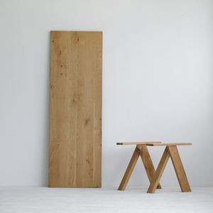 Mesa de Comedor/Escritorio Rectangular de Madera Maciza de Roble Blanco Francés, Estilo Wabi-Sabi, Moderno y Minimalista, con Sistema de Encaje Mortise y Tenon - Product Image 4