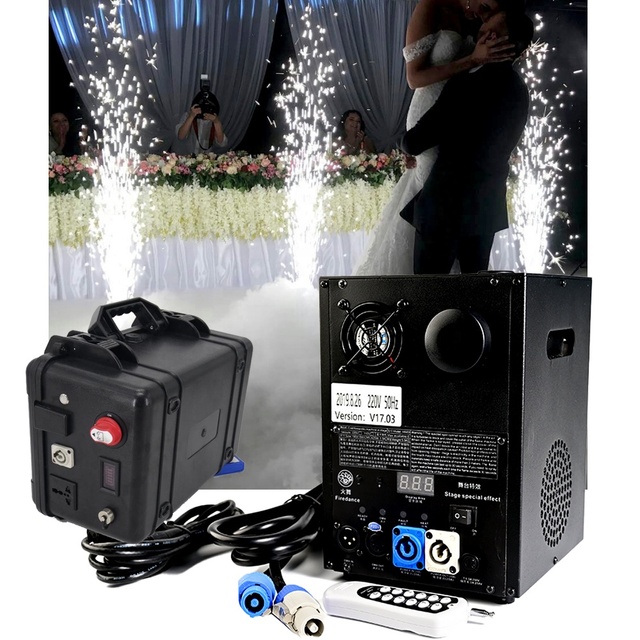 Dmx Sparkler Firework Portable Power Source Cold Spark Machine Wedding Party Machine Stage Fountain Flame Effect