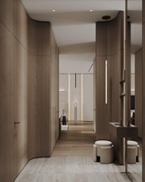 Panel de Pared de PVC Decorativo para Interiores con Veta de WPC de Diseño Moderno, Lámina de Chapa de Madera de Fibra de Carbón de Bambú