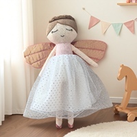 Poupée en tissu artisanale de la série Fantasy, Fille Ange, Design Personnalisé, 35 cm, Jouet en Peluche Doux, Fée Ballerine Princesse pour Filles