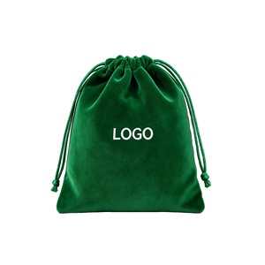 Sac à cordon en velours doux, logo personnalisé, plusieurs tailles, pochette en velours, sac cadeau pour mariage, sac de rangement pour bijoux et cosmétiques, pochette anti-poussière - Product Image 1