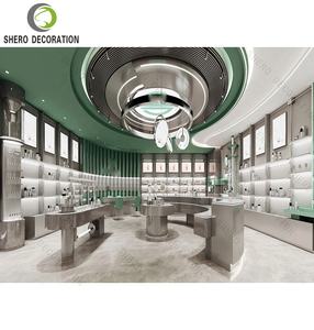 Vitrine de magasin de cosmétiques de détail personnalisée, étagères d'exposition de cosmétiques modernes, présentoir avec mobilier de magasin de parfums commercial pour les soins - Product Image 1