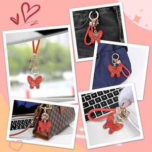 Llavero de pulsera para mujer con entrega rápida, llavero brillante con diamantes de imitación en forma de corazón para llaves de coche, soporte para llavero de bolso, envío rápido - Product Image 3