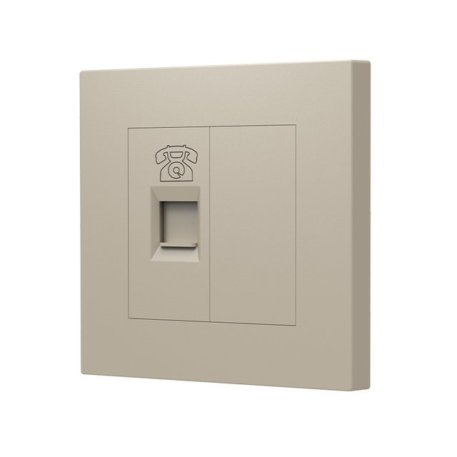 Smart Laffey Household Plastic Dual Port Wall Telephone Socket RJ11 CAT3 Connector EU Standard 86x86mm Mounted Type TEL Switch
