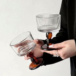 Gobelets imprimés en sérigraphie à rayures classiques, écologiques, design élégant haut de gamme, verre à glace pour diverses occasions - Product Image 1