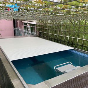 Cubierta de <span class=keywords><strong>Piscina</strong></span> Automática de Aleación de Aluminio de Alta Calidad, Personalizada, para Piscinas Elevadas, <span class=keywords><strong>Precio</strong></span> de Fábrica - Product Image 2