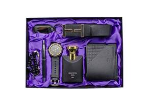 Coffret Cadeau d'Affaires de Luxe pour Hommes Saint-Valentin Montre à Quartz avec Ceinture en Cuir Portefeuille <span class=keywords><strong>Parfum</strong></span> Porte-clés Stylo Bracelet Chapelet - Product Image 3