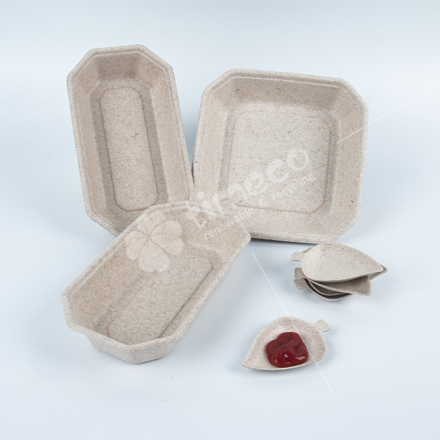 100% Biodegradable Eco Bamboo Sugarcane Bagasse Wheat Stem Pulp Food Plates Boxes Disposable Paper Bowl Trays