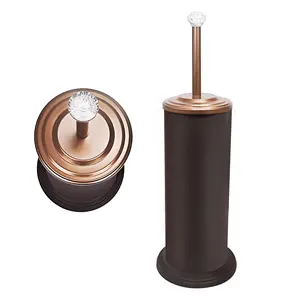 Luxury Diamond Decor Vintage lucido marrone pompa per wc stantuffo per wc per uso domestico spazzola per la pulizia dell'aspirazione della toilette