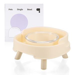 Bol pour <span class=keywords><strong>chat</strong></span> anti-<span class=keywords><strong>fourmis</strong></span>, anti-déversement, pour nourriture et eau, en verre de qualité alimentaire, antidérapant, surélevé - Product Image 1