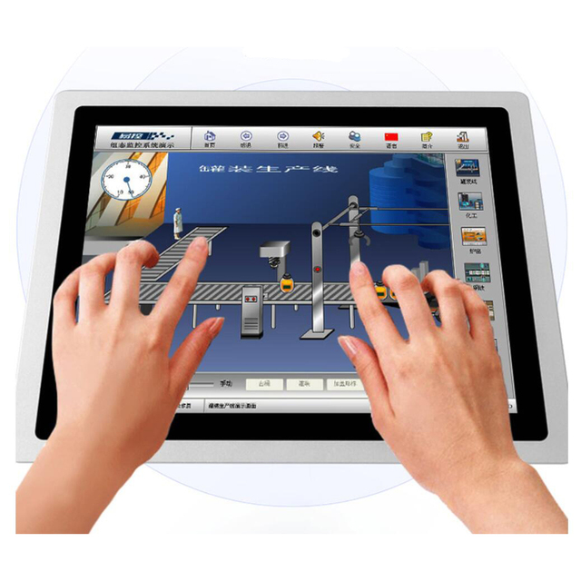 Rugged Slim Bezel High Brightness 17 Inch Industrial Android Tablet PC with Touchscreen, 4G Wifi Lan RJ45, RK3399 RK3568 OEM