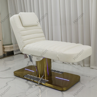 Table de massage électrique pour salon de beauté, lit de soin du visage, chaise de spa, mobilier de beauté pour extensions de cils, lit de salon avec mécanisme de levage électrique