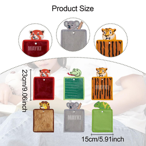 Juguetes Educativos Preescolares, Baldosas de Reconocimiento de Animales, Equipo de Juego Táctil, Almohadillas Texturizadas, Tapetes Sensoriales de Fieltro para Niños Autistas - Product Image 4