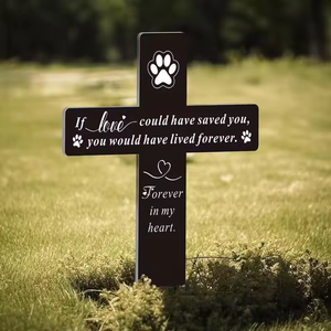 Gỗ Thủ Công tưởng niệm chéo cho chủ sở hữu vật nuôi Christian nghĩa trang mộ đánh dấu cho tưởng niệm chéo thủ công mỹ nghệ - Product Image 2