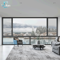 Ventana Fija de Aluminio, Fábrica de Ventanas, Doble Acristalamiento, Rotura de Puente Térmico, Tamaño Personalizado