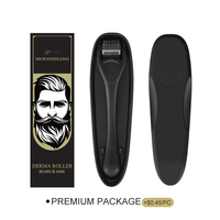 Dermaroller Professionnel Noir Mat en Acier Inoxydable pour la Peau et la Barbe, Favorisant la Pousse des Cheveux, Prix Usine du Fabricant d'Origine