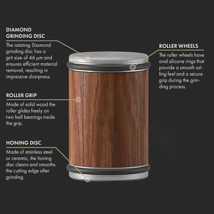 Aiguiseur de couteaux en noyer personnalisé - Support magnétique et options de double angle pour un affûtage précis - Product Image 2