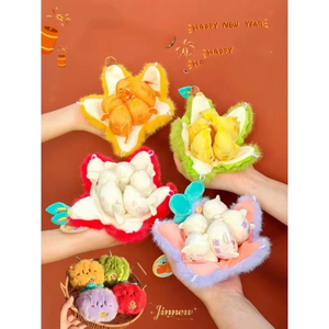 ตุ๊กตาขนแกะห้อยประดับตกแต่งน่ารัก ซีรีส์ผลไม้มงคล พวงกุญแจห้อยกระเป๋า ของขวัญวันหยุด รับขายส่ง - Product Image 1