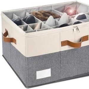 Boîte de rangement à chaussures pliable 16 compartiments, couvercle transparent, style japonais, capacité 18L, vente chaude transfrontalière, approvisionnement direct - Product Image 6