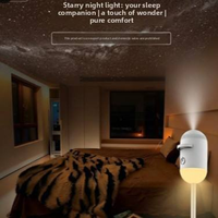 Lámpara de Lactancia Little Eagle Starry Sky Moon, con Alimentación USB, Táctil, Cálida, Sin Cables, Material Plástico PVC, para Dormitorio