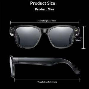 Cross-border 801 Smart <span class=keywords><strong>Glasses</strong></span> voor oproepen, spraakassistent, aanraakbediening, 1280x720 resolutie, opnames, PC-frame, kleurveranderend - Product Image 5