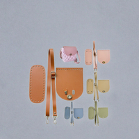 Kits de fabrication de fonds de sacs DIY en cuir PU carré, accessoires de couture tendance, avec crochets à pression pour tricot et crochet manuel