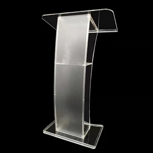<span class=keywords><strong>Atril</strong></span> de Acrílico Pulido Transparente con Iluminación LED: Púlpito Multiusos para Iglesia y Podio Escolar - Product Image 3