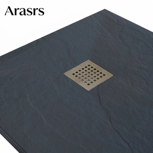 Plato de Ducha de <span class=keywords><strong>Piedra</strong></span> Compuesta Directo de Fábrica, Tamaño Personalizado para Hoteles - Product Image 5