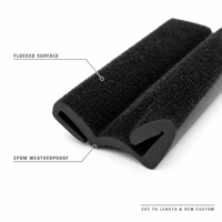 Xinhong XHQC-EPDM+flocking Bande d'étanchéité pour canal de vitre automobile en EPDM floqué, profil en U, guide de canal de fenêtre résistant aux intempéries