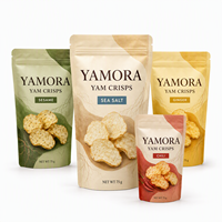 Sachet à soufflet latéral en aluminium refermable de qualité alimentaire pour snacks, marque privée, pour cacahuètes au wasabi