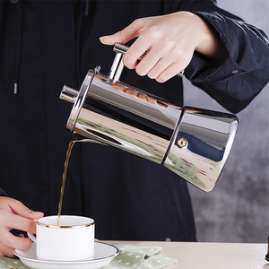 Cafetera Italiana Moka Personalizada, Diseño Moderno, Acero Inoxidable, 4/6/10 Tazas, <span class=keywords><strong>Doble</strong></span> Válvula, <span class=keywords><strong>Espresso</strong></span> para Uso Comercial - Product Image 3
