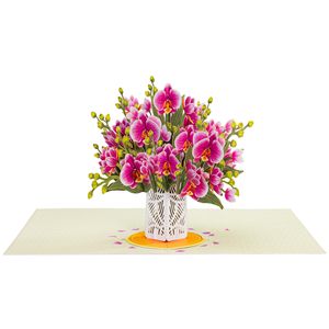 Biglietti d'auguri <span class=keywords><strong>Pop</strong></span>-Up di carta a grandezza naturale Bouquet di fiori 3D Popup - Product Image 2