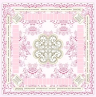 Tapis de Mahjong Bohème Bleu Foncé à Motifs Floraux en Forme de Cœur avec Instructions, Protection de Table Carrée Antidérapante