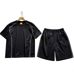 Conjunto de Camiseta y Pantalones Cortos para Hombre, Estilo Vintage, Corte Holgado, Secado Rápido, Personalizable, Precios Bajos, para Verano, ARTIST INDUSTRY - Product Image 1