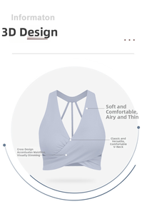 <span class=keywords><strong>Sujetador</strong></span> deportivo Arrival de cintura alta con espalda cruzada y cuello en V, top de yoga y fitness a prueba de golpes con efecto <span class=keywords><strong>push</strong></span>-<span class=keywords><strong>up</strong></span>, <span class=keywords><strong>sujetador</strong></span> de alto soporte con espalda abierta - Product Image 5