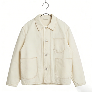 Denim shirts Jacket <strong>Chore</strong> <strong>Men</strong> Canvas Utility Contrast Stitch Work Loose Fit Casual Streetwear <strong>Coat</strong> For EU US Wholesale Oversized - Product Image 1