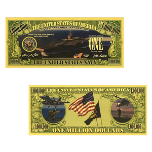 11-delige Amerikaanse vliegtuiggouden bankbiljettenset met één miljoen dollar ontwerp in 24K goud voor verzamelaars - Product Image 5