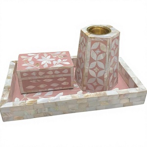 Juego de Incensario de Lujo Premium con Incrustaciones de Perla de Sándalo Indio, Perla Madre, Ramadán, Eid, Religioso, Ecológico, Hecho a Mano - Product Image 1