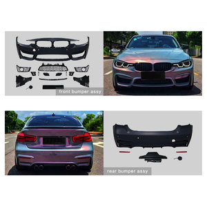 Kit Carrozzeria Completo Paraurti per <span class=keywords><strong>BMW</strong></span> <span class=keywords><strong>Serie</strong></span> <span class=keywords><strong>3</strong></span> F30 Bodykit <span class=keywords><strong>M3</strong></span> 2013-2018 con Minigonne Laterali, Terminale di Scarico, Cofano, Parafango, Spoiler e Griglia - Product Image 2
